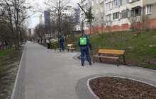 Фото 45: Комунальні служби дезінфікують місто: миють вулиці, тротуари, зупинки транспорту, сходові клітки будинків