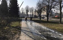 Фото 56: Комунальні служби дезінфікують місто: миють вулиці, тротуари, зупинки транспорту, сходові клітки будинків