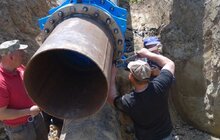 Фото 1: Львівводоканал замінив частину водогону у Грибовичах