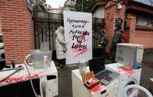 Фото 2: У Львові відбулась акція «Російське консульство – пам'ятник мародерству»