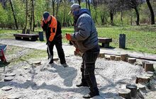 Фото 1: У міських парках оновили зони з піском: берег озера та ігрові майданчики для дітей