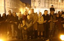 Фото 22: У Львові відбулася Стрілецька ватра на площі біля скульптурної композиції українським бійцям Листопадового чину