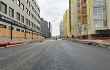 Фото 4: На вул. Залізничній стелять нижній шар асфальту