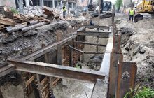 Фото 10: Ремонт вул. Замарстинівської: триває монтаж трамвайних рейок, облаштування хідників, заміна колектора