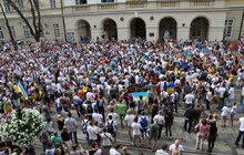 Фото 6: Марш єдності у Львові розпочався Державним Гімном України