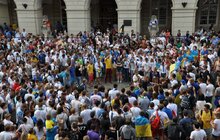 Фото 8: Марш єдності у Львові розпочався Державним Гімном України
