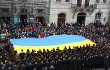 Фото 1: У Львові спільно заспівали «Ще не вмерла України і слава, і воля…» у День першого публічного виконання Гімну