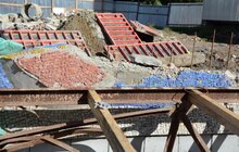 Фото 7: За відновленням мозаїки на колишньому магазині «Океан» можна слідкувати он-лайн