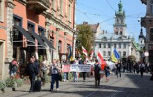 Фото 21: На пл. Ринок у Львові відкрили виставку «Рік спротиву: як по(в)стає Білорусь»