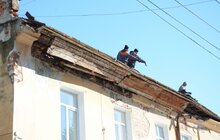 Фото 6: Мер Львова про зсув даху на вул. Некрасова: «Загрози обвалення будинку немає»