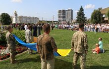 Фото 7: На Сихові з нагоди 30-річчя Незалежності України замайорів національний стяг
