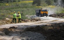 Фото 21: «До кінця року має бути зроблена дамба, має бути очищено озеро інфільтрату», — А. Садовий про рекультивацію полігону ТПВ у Грибовичах