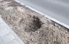 Фото 2: Реконструкція вулиці Шевченка: завершили монтаж трамвайних колій та копають лунки для висадки дерев