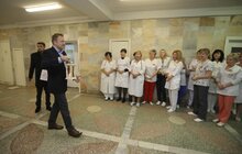 Фото 1: Відкриття та презентація відреставрованої лапароскопічної операційної