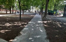 Фото 3: У сквері на перехресті вул. Дорога Кривчицька – вул. П. Ніщинського облаштували доріжки та благоустрій