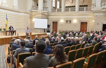 Фото 5: Мер Львова привітав НТШ з 145-річчям і зазначив, що наступного року в бюджеті міста на діяльність товариства буде передбачено 400 тис грн