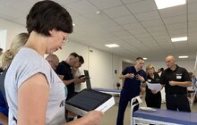 Фото 1: Американські медики вчать українських надавати допомогу пацієнтам з воєнними травмами у критичних станах