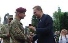 Фото 15: Сьогодні у Львові військовослужбовці 80-тої окремої десантно-штурмової бригади пройшли урочистою ходою з нагоди повернення з району виконання завдань під час операції Об’єднаних сил