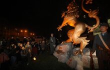 Фото 14: У Львові відбулася Стрілецька ватра на площі біля скульптурної композиції українським бійцям Листопадового чину