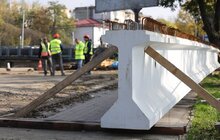 Фото 5: Змонтували перші 30-метрові балки шляхопроводу на Рясне