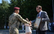 Фото 21: У Львові привітали й відзначили військових 80-ї десантно-штурмової бригади, які повернулися з передової