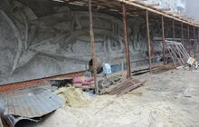 Фото 3: Мозаїка «Море і риби»: відновлено стіну з рельєфом, а смальту наноситимуть наступного року
