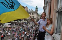 Фото 10: Марш єдності у Львові розпочався Державним Гімном України