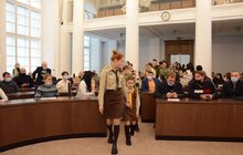 Фото 26: Пластуни передали міському голові Львова Вифлеємський вогонь миру