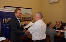 Фото 5: На засіданні Львівського РВ АМУ мери міст одностайно підтримали звернення щодо недоцільності винесення на розгляд ВРУ проекту закону, який передбачає контроль за органами місцевого самоврядування з боку обласних державних адміністрацій