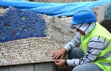 Фото 5: У Львові розпочали відновлення (реконструкцію) мозаїки «Море і риби»