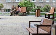 Фото 9: У Військово-медичному клінічному центрі Західного регіону облаштували внутрішній дворик