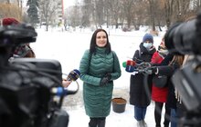 Фото 4: У парку Львова вперше використали кавову гущу для боротьби з ожеледицею