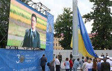 Фото 18: У Львові на найбільшому флагштоку урочисто підняли прапор України