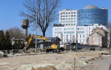 Фото 1: На вул. Шевченка тривають роботи з облаштування квазікільця