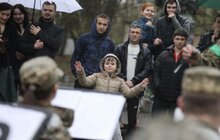 Фото 6: Оркестр Академії сухопутних військ виступив для переселенців у Львові