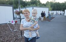 Фото 20: Мер Фрайбурга відвідав переселенців, які мешкають у модульному містечку на Сихові