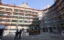 Фото 3: У Львові розпочали реставрацію фасадів зруйнованих ракетним ударом будинків на Стрийській (відео)