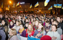 Фото 4: Львів`яни зібрались на євромайдан