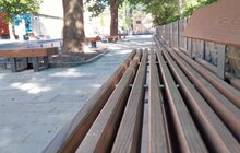 Фото 2: На вулиці Пекарській облаштували громадський простір замість демонтованих МАФів