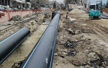 Фото 3: Реконструкція вул. Шевченка: на ділянці від вул. Яцкова до вул. Бортнянського змонтовано 85% трамвайних плит