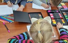 Фото 2: У Львові відома французька художниця навчала дітей техніки гравірування
