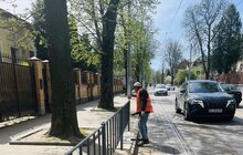 Фото 5: Цьогоріч пішохідне огородження у Львові фарбують у сірий колір: у всіх районах міста триває весняне прибирання