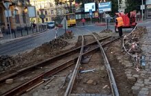 Фото 4: Завершено заміну трамвайного пересічення на площі Івана Франка та прокладено 26 метрів колії