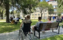 Фото 24: Музиканти Луганської філармонії зіграли для поранених військових в одній з лікарень Львова