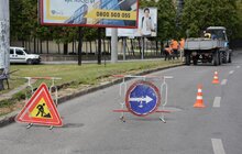 Фото 1: На вул. Митрополита Андрея завершується ремонт дороги: вже замінили дорожнє покриття, тривають роботи на тротуарах