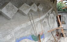 Фото 12: Тривають роботи з відновлення мозаїки «Море і риби»