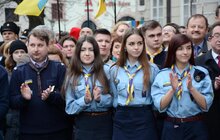 Фото 8: Сьогодні на площі Ринок у Львові спільно заспівали Гімн України