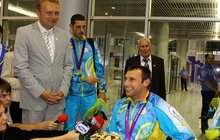 Фото 13: Фоторепортаж зустрічі львівських спортсменів-параолімпійців у Міжнародному аеропорту «Львів» ім. Д. Галицького