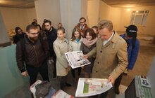 Фото 11: Міський голова Львова разом з юними «посадовцями» оглянув будівництво Молодіжного центру