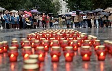 Фото 4: У Львові вшанували захисників, яких росіяни убили в Оленівці два роки тому (фото)